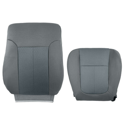 Driver Bottom & Top Cloth Seat Cover Gray Fit For 2011-2014 Ford F150 STX XL XLT