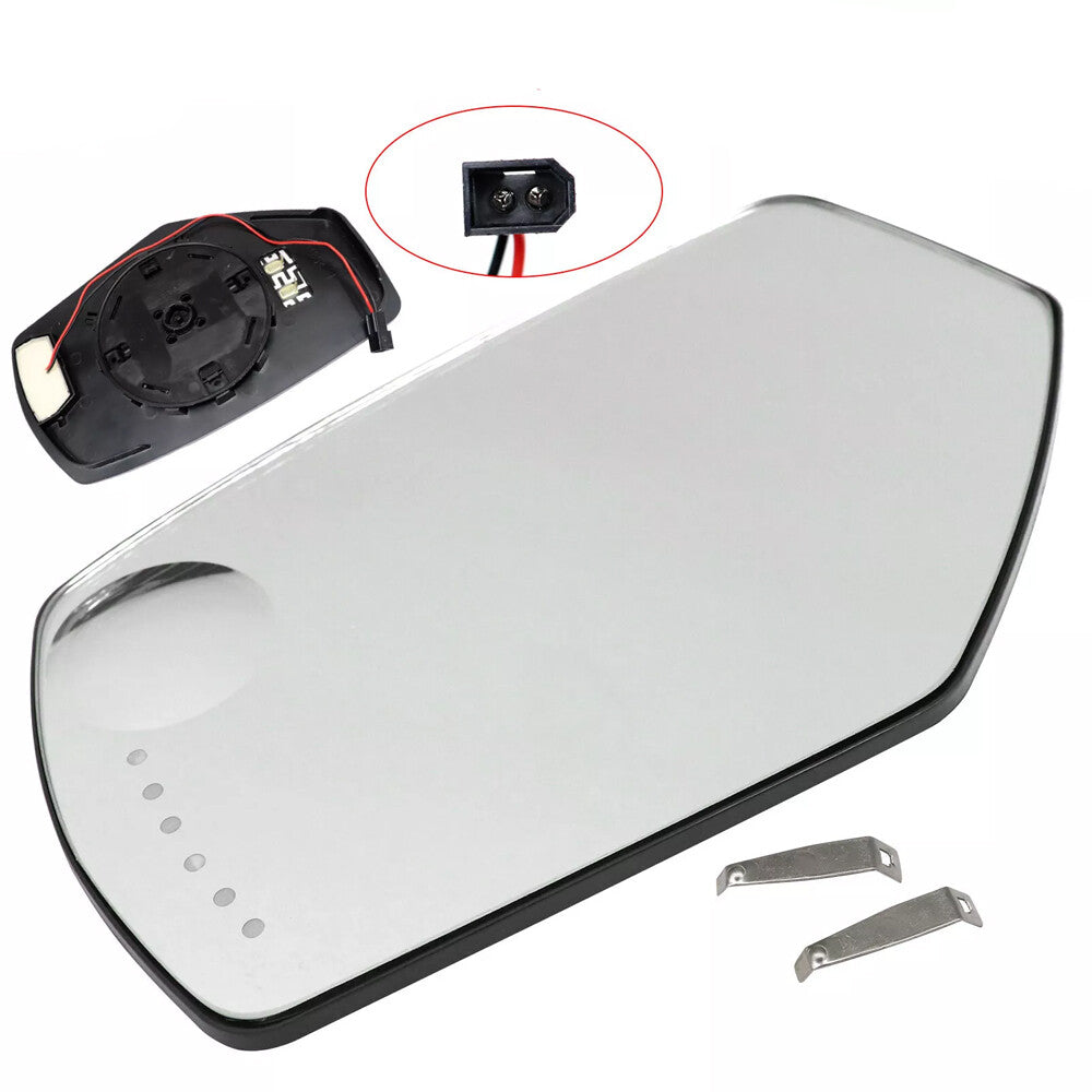 NEW Left Driver Side Power Heated Mirror Glass w/ Signal For 2014-2017 Silverado
