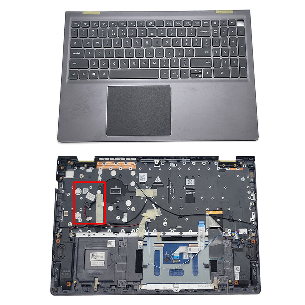 New Gray Palmrest Backlit Keyboard Touchpad For Dell Vostro 15 5510 5515 0JVYYX