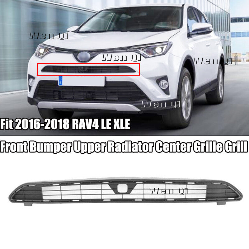 Front Bumper Upper Radiator Center Grille Grill for 2016-2018 for Toyota RAV4