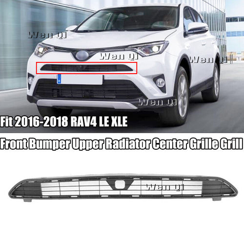 Front Bumper Upper Radiator Center Grille Grill for 2016-2018 for Toyota RAV4