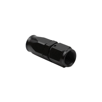 Straight Swivel 12AN Hose End Fitting CPE Braided Fuel Oil Line Aluminum Black