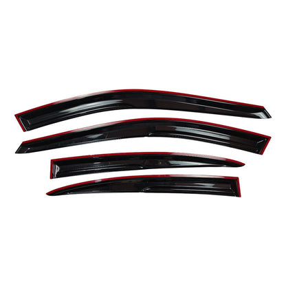 Window Visor Vent Rain Shades Guards Deflectors For 04-08 Acura TL Sedan Black