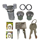 For GM 701398 Chrome Ignition Key Switch Cylinder & Door Lock Pair Set W/ Keys