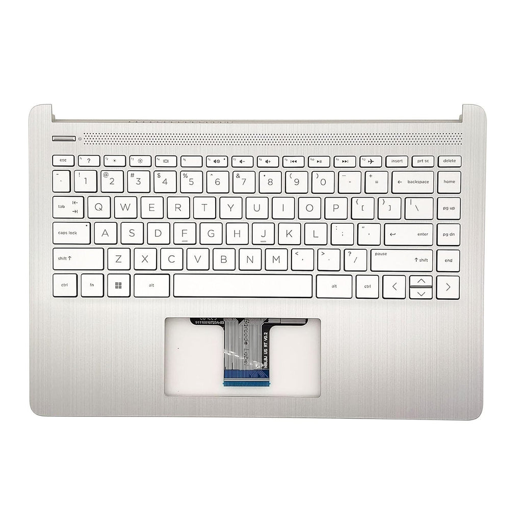Silver Palmrest Keyboard For HP 14-DQ 14-FQ0110WM 14s-dq 14s-fq 14-FQ L88200-001