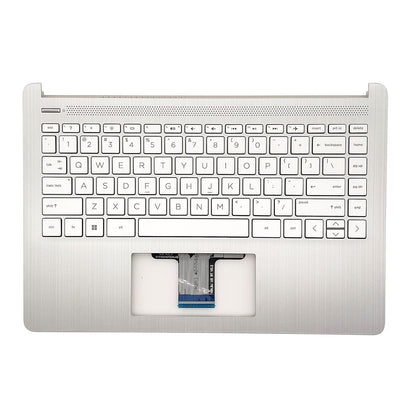Silver Palmrest Keyboard For HP 14-DQ 14-FQ0110WM 14s-dq 14s-fq 14-FQ L88200-001