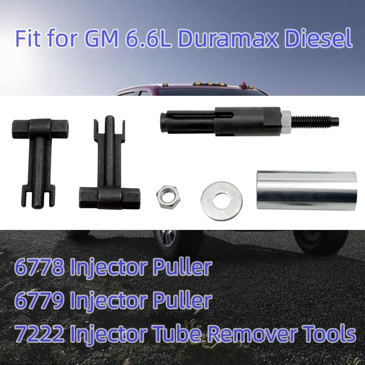 6778 & 6779 Injector Puller,7222 Injector Tube Remover Tools For GM 6.6L Duramax