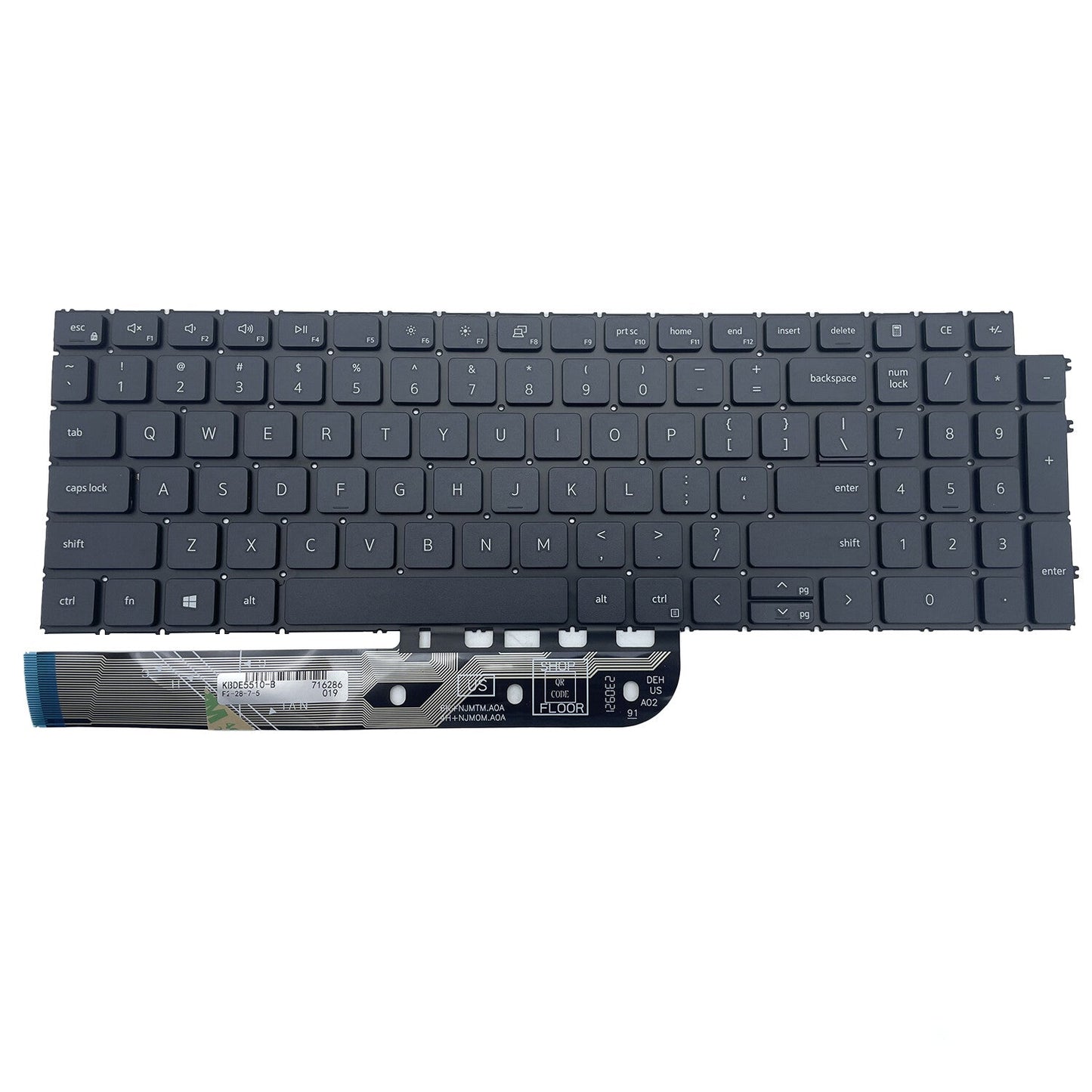 New For Dell Inspiron 3515 3520 3525 15Pro 5510 5515 5518 US Keyboard No-Backlit