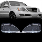 Driver + Passenger Pair Headlamp Headlight Lens Covers For Lexus GX470 2003-2009