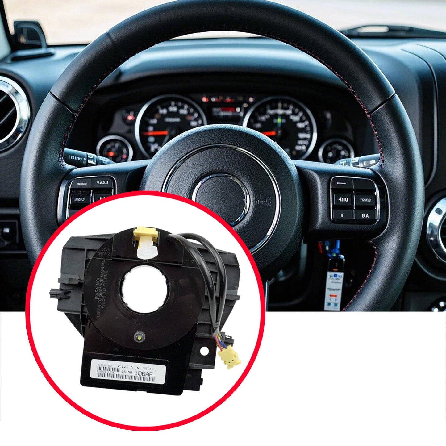 Wheel ClockSpring Without an Angle Sensor For 07-18 Wrangler JK Grand Cherokee
