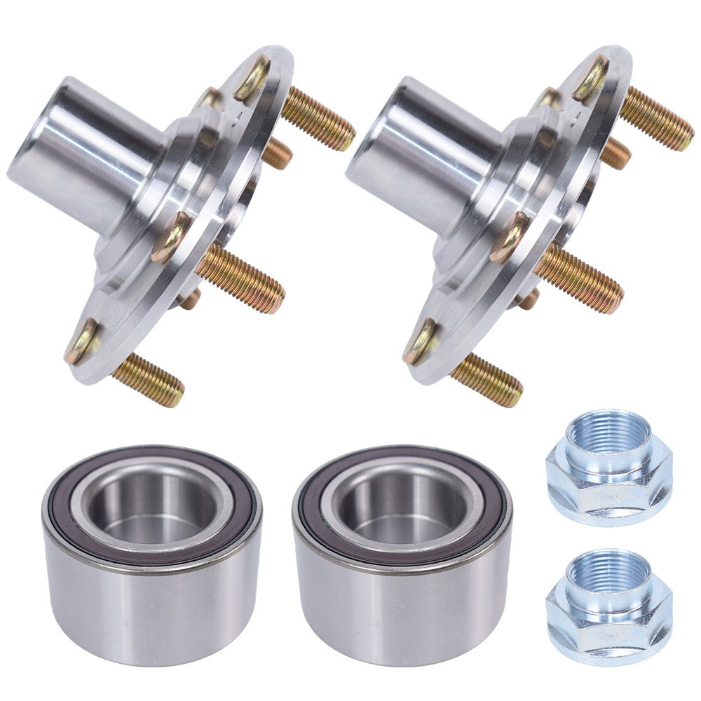 2 Front Wheel Hub Bearing Kits For 2016 Honda Civic 2.0L EX 2.0L LX Only W/ Nuts