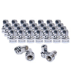 For Ford Super Duty F-250 F-350 450 HCPZ-1012-B (32) 14x1.5 Flat Seat Lug Nuts