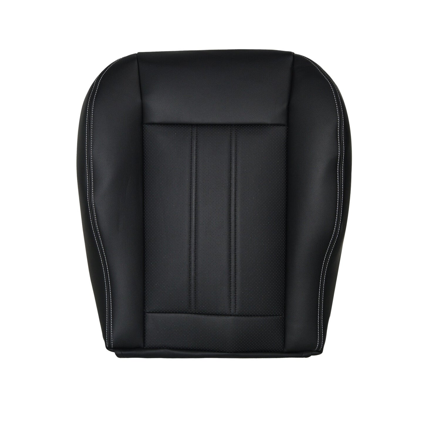 Driver Side Bottom Seat Cover Black White Seam For 2008-2020 Dodge Grand Caravan
