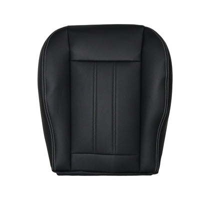 Driver Side Bottom Seat Cover Black White Seam For 2008-2020 Dodge Grand Caravan