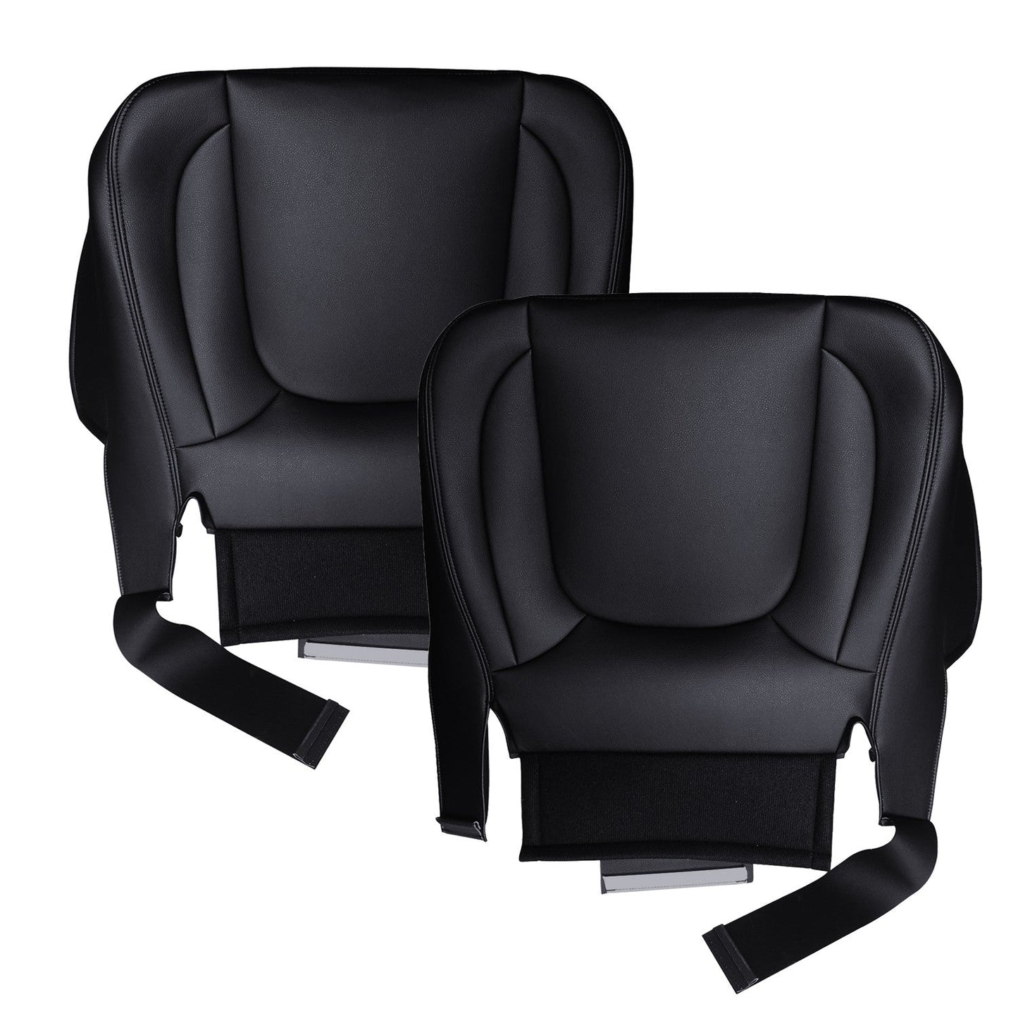 Driver Passenger Bottom Leather Seat Covers For 2004-2005 Dodge Ram 3500 Laramie