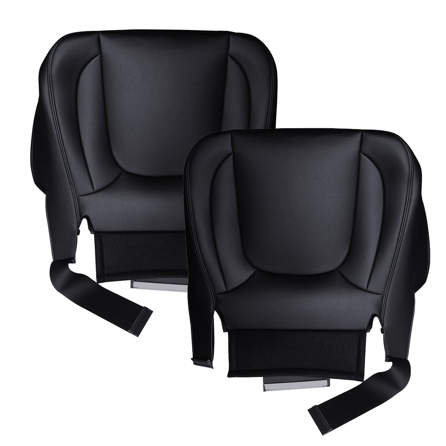 Driver Passenger Bottom Leather Seat Covers For 2004-2005 Dodge Ram 3500 Laramie