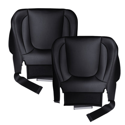 Driver Passenger Bottom Leather Seat Covers For 2004-2005 Dodge Ram 3500 Laramie