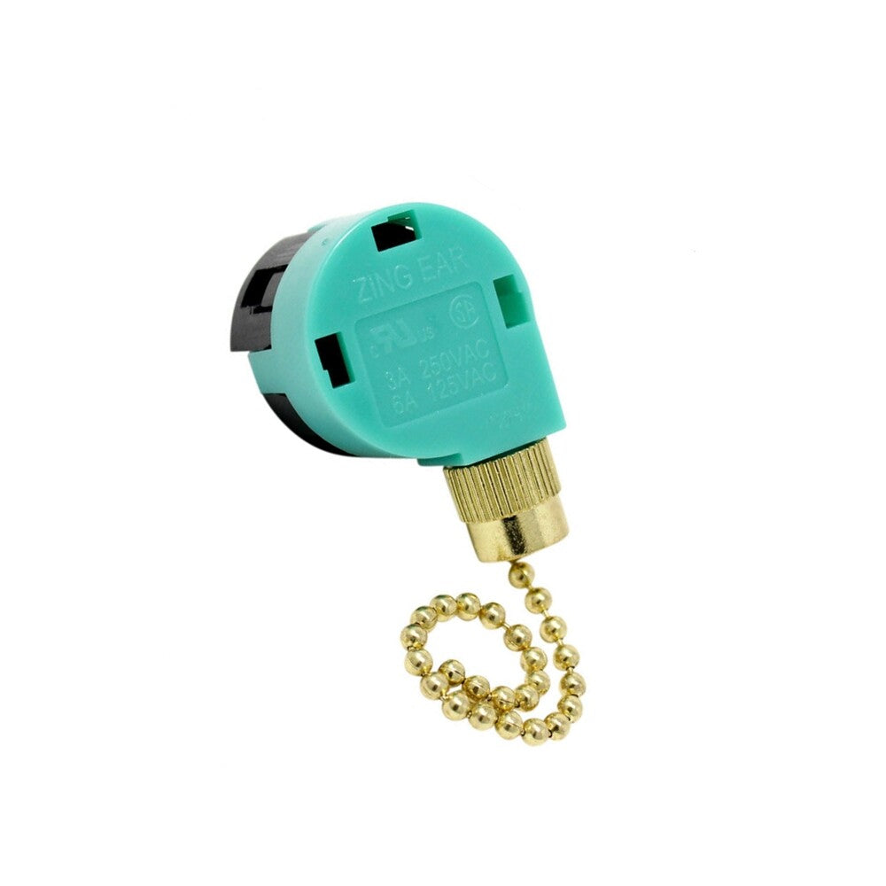 For ZING EAR ZE-268S6 Pull Chain Switch 4Wire 3 Speed Ceiling Fan Switch 6A 125V