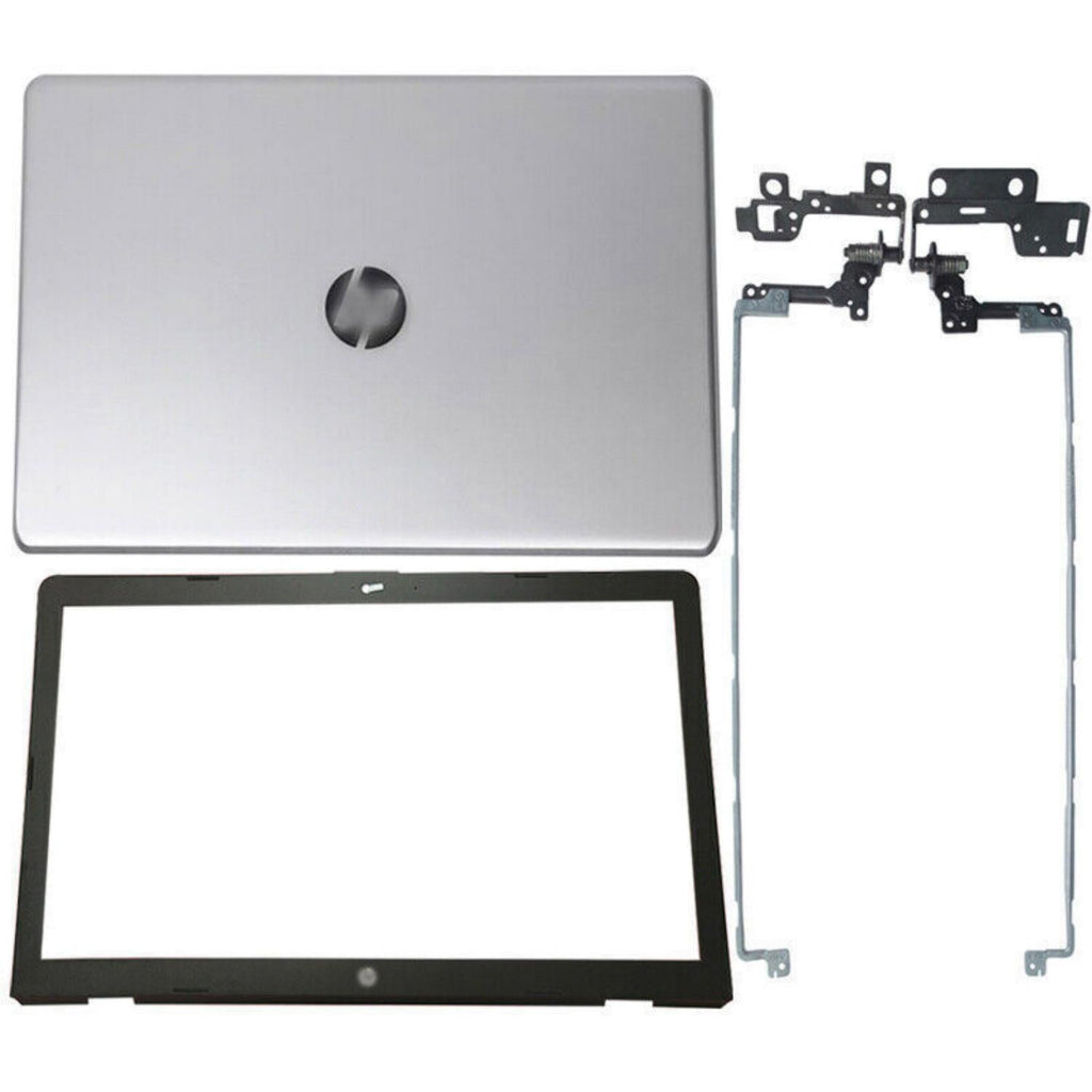 New For HP 17-BS 17-AK 17AY 17G-BR Top Back Cover Silver+Bezel+Hinges 926482-001
