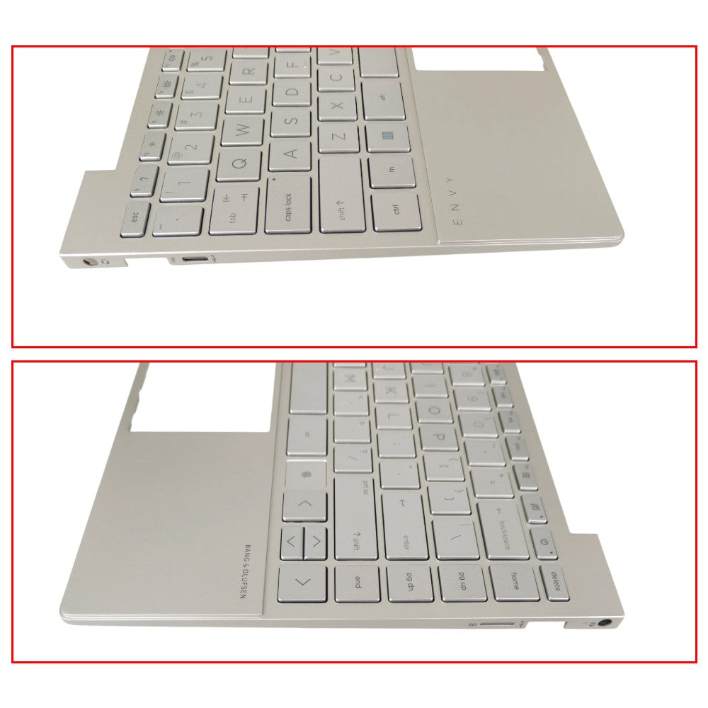 New 13in Silver Palmrest For HP ENVY 13-BA 13T-BA Keyboard Upper Case w/Backlit