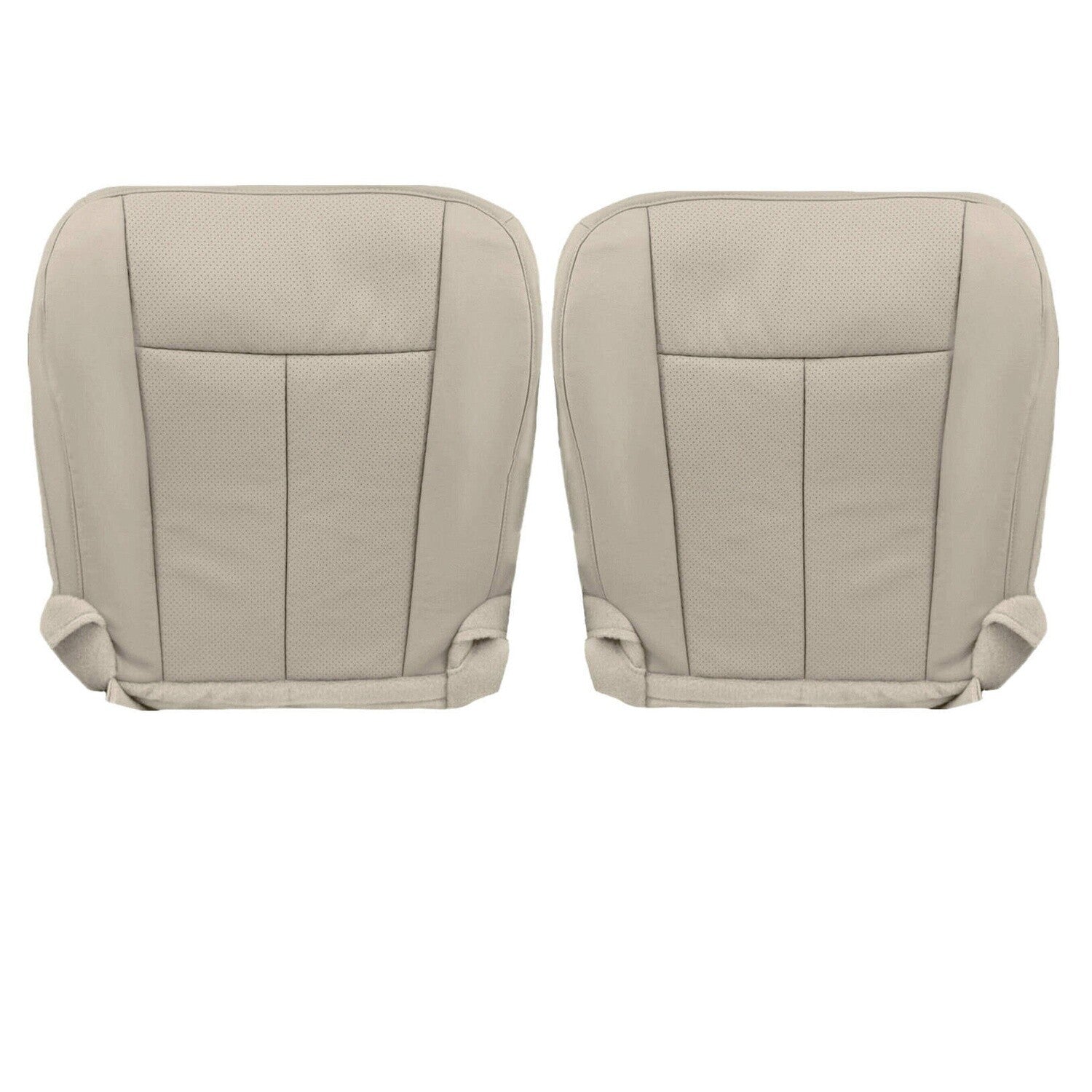 Leather Bottom Seat Cover Tan For 2007-14 Ford Expedition Driver & Passenger New