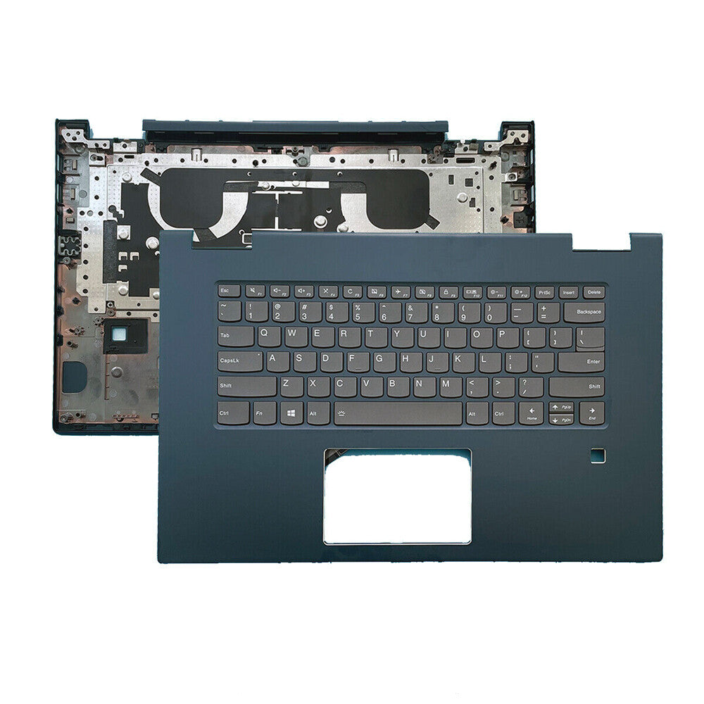 New Blue Palmrest Cover Backlit Keyboard 5CB0U65209 For Lenovo Yoga 730-15IWL US