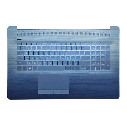 New Blue Palmrest Touchpad For HP 17T-BY 17-CA 17-BY Backlit Keyboard M12337-001