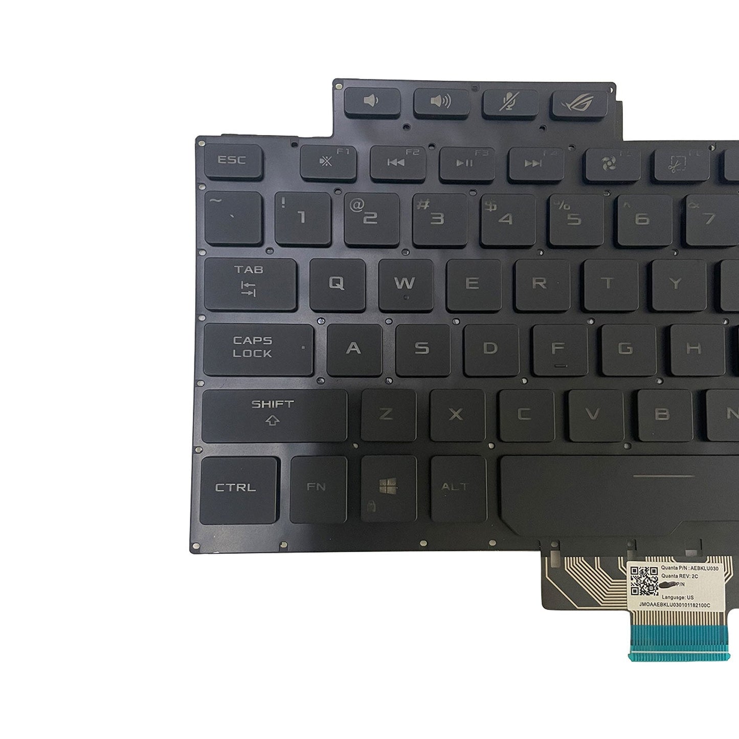 New Black Fit For ASUS ROG Zephyrus G14 GA401 GA401U GA401M Keyboard Backlit