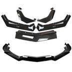 For Corvette C8 Z51 STG 2020-2024 Gloss Black Front Bumper Lip Splitter