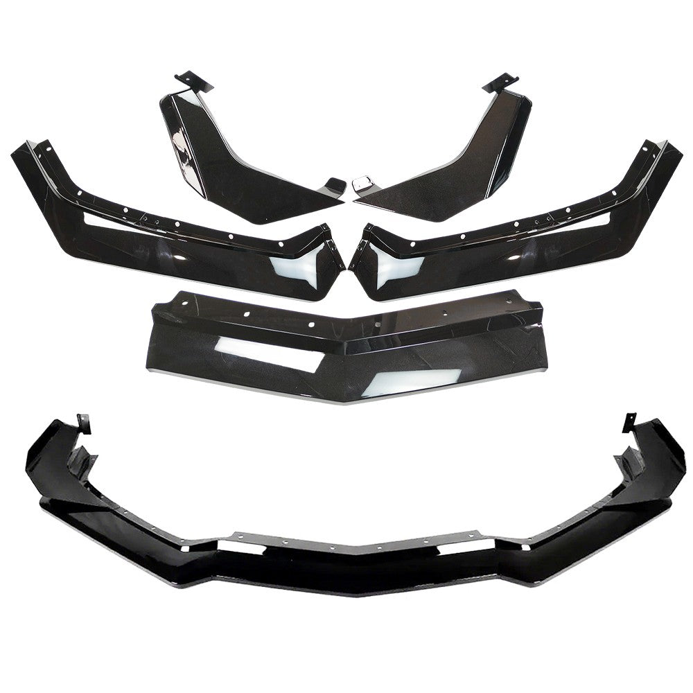 For Corvette C8 Z51 STG 2020-2024 Gloss Black Front Bumper Lip Splitter