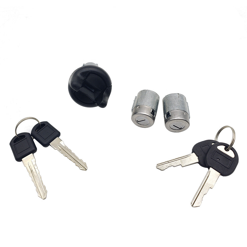 New IGNITION SWITCH & DOOR LOCK CYLINDER For GMC Chevy KEYED ALIKE 2 KEYS
