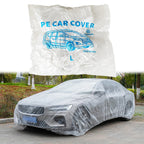 Clear Plastic Disposable Car Cover Temporary Universal Rain Dust Garage 5 Pack