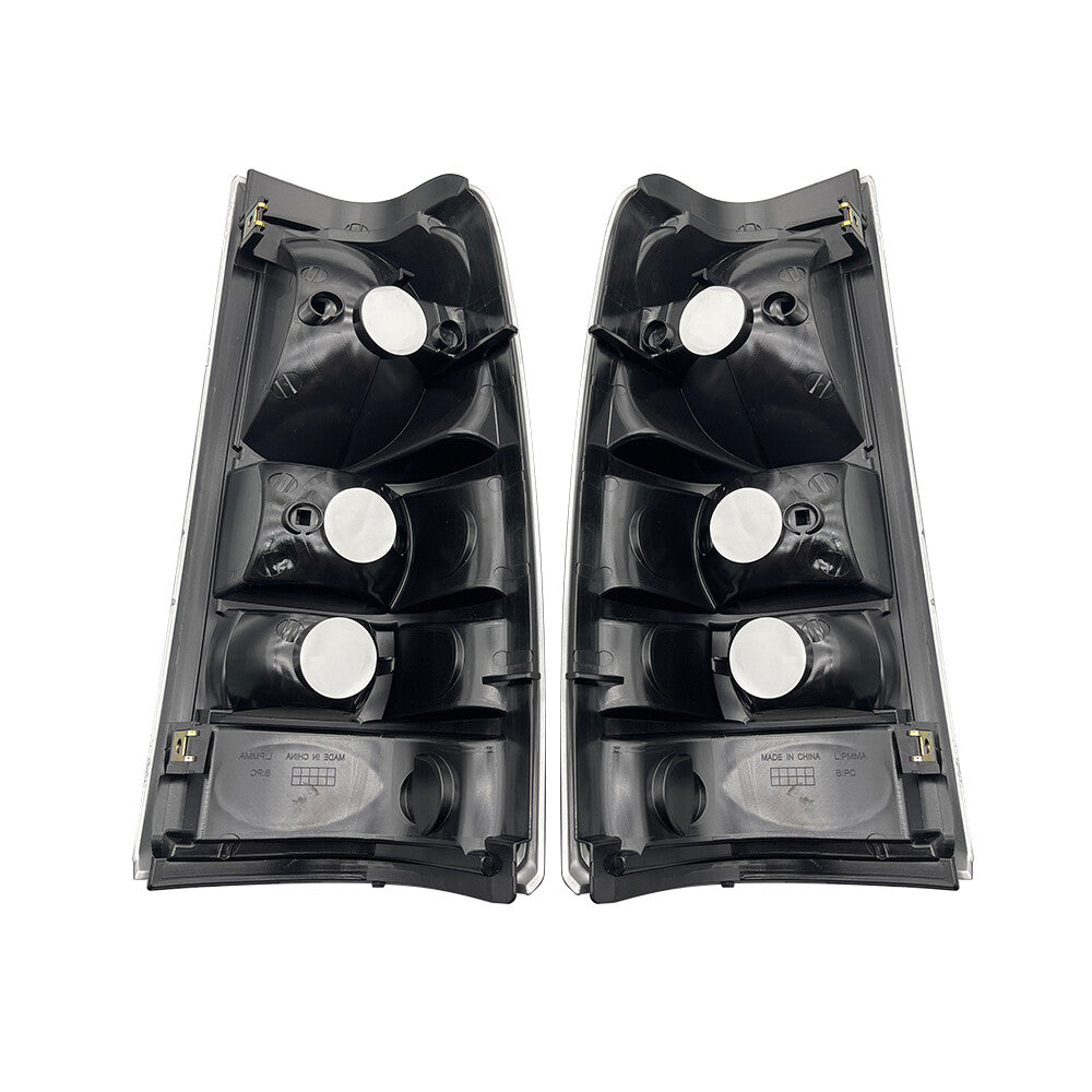 All CLEAR For 1999-02 Chevy Silverado Pickup Truck US Rear Tail Light Set