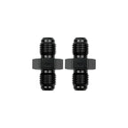4 to 4 Male Flare Union Coupler Fuel Hose Fitting Coupling Aluminum Black 2x