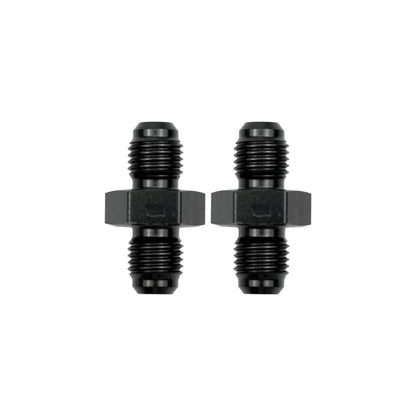 4 to 4 Male Flare Union Coupler Fuel Hose Fitting Coupling Aluminum Black 2x