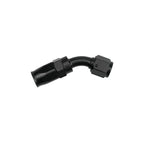 45 Degree Swivel 10AN Hose End Fitting CPE Braided Fuel Oil Line Aluminum Black