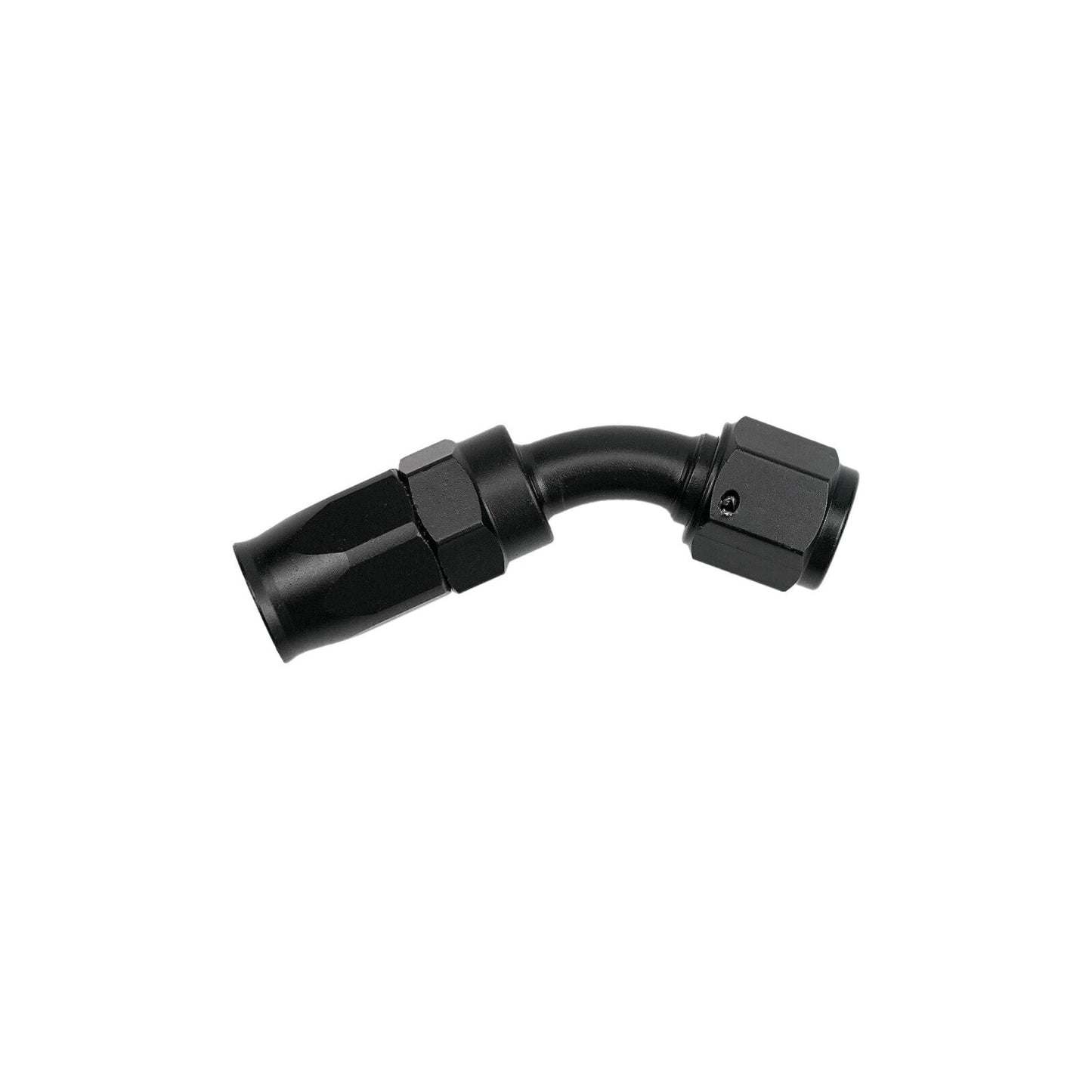 45 Degree Swivel 10AN Hose End Fitting CPE Braided Fuel Oil Line Aluminum Black