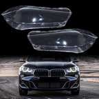 Left+Right Side Headlight Lens Cover Clear For 2018-2023 BMW X2 F39