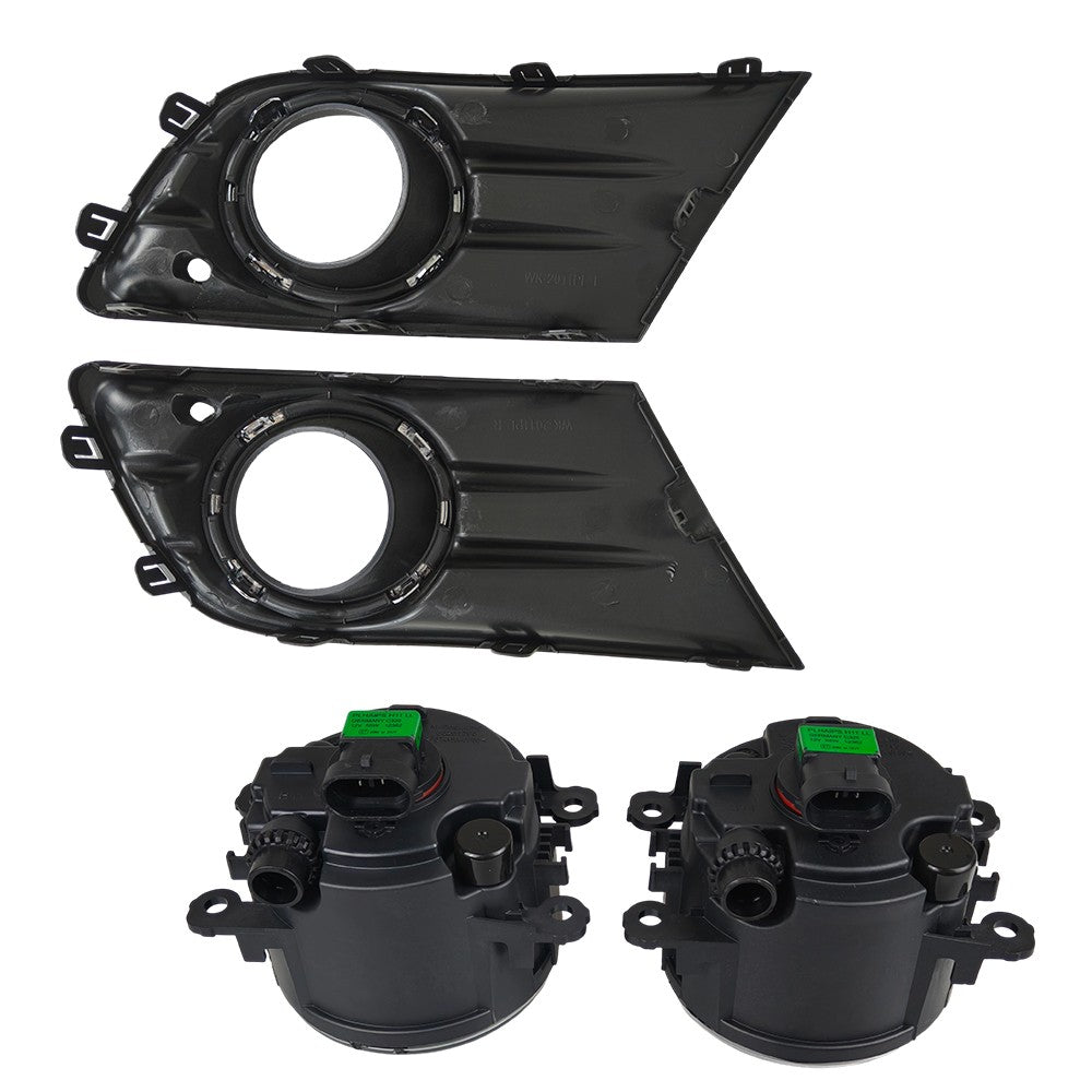 New A Pair Fog Light W/Cover&Chrome Trim For Honda Pilot 2012-2013-2014-2015 US
