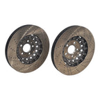 New Pair Set of 2 Front 375mm Drilled Brake Disc Rotors for 2018-2023 Audi RS5