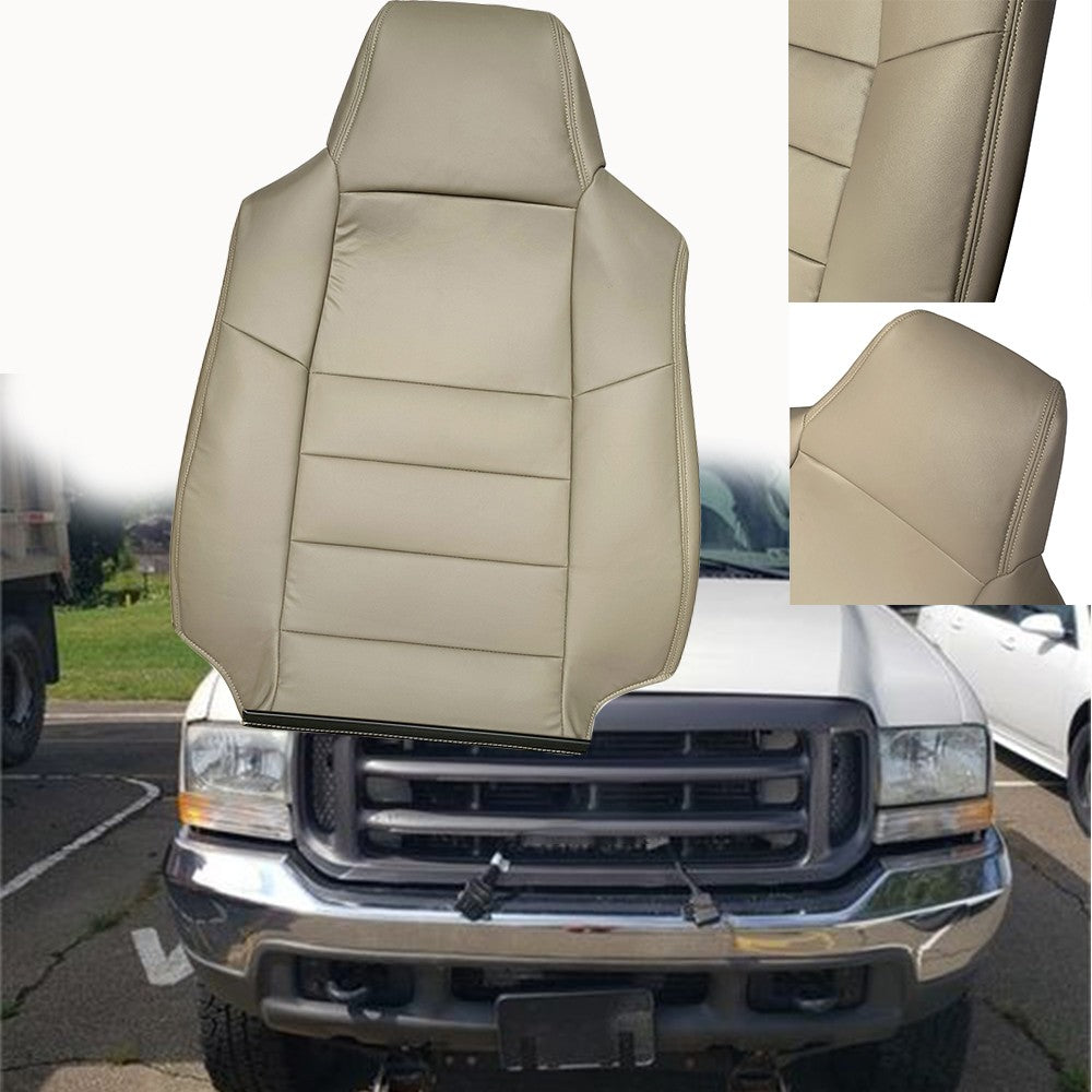 Driver Top Lean Back Leather Replacement Seat Cover For 2002-07 Ford F250 F350