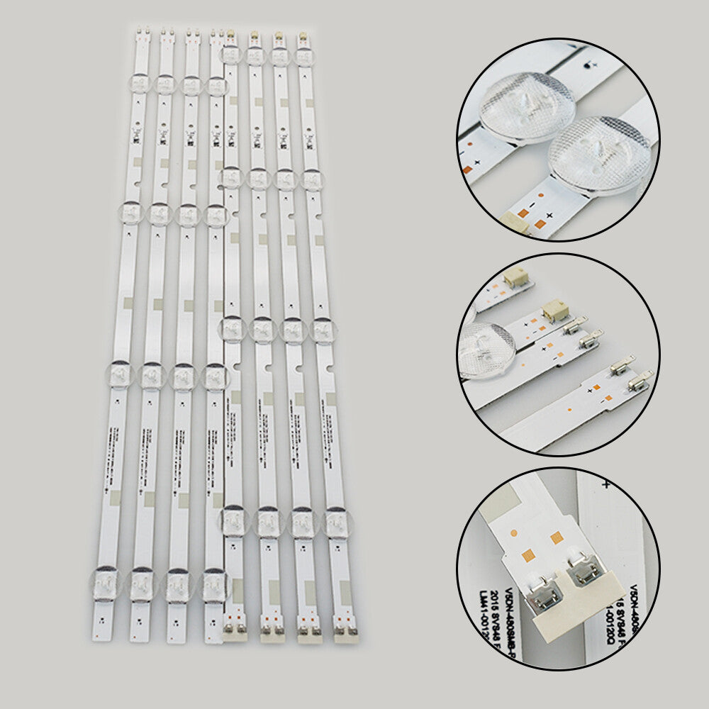 For Samsung UN48J5200AFXZA LED Backlight Strip Set (8) BN96-37296A BN96-37297A