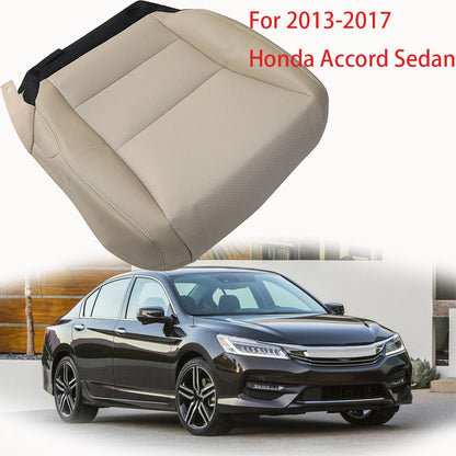 For 2013 2014-2017 Honda Accord Sedan Front Driver Bottom Leather Seat Cover Tan