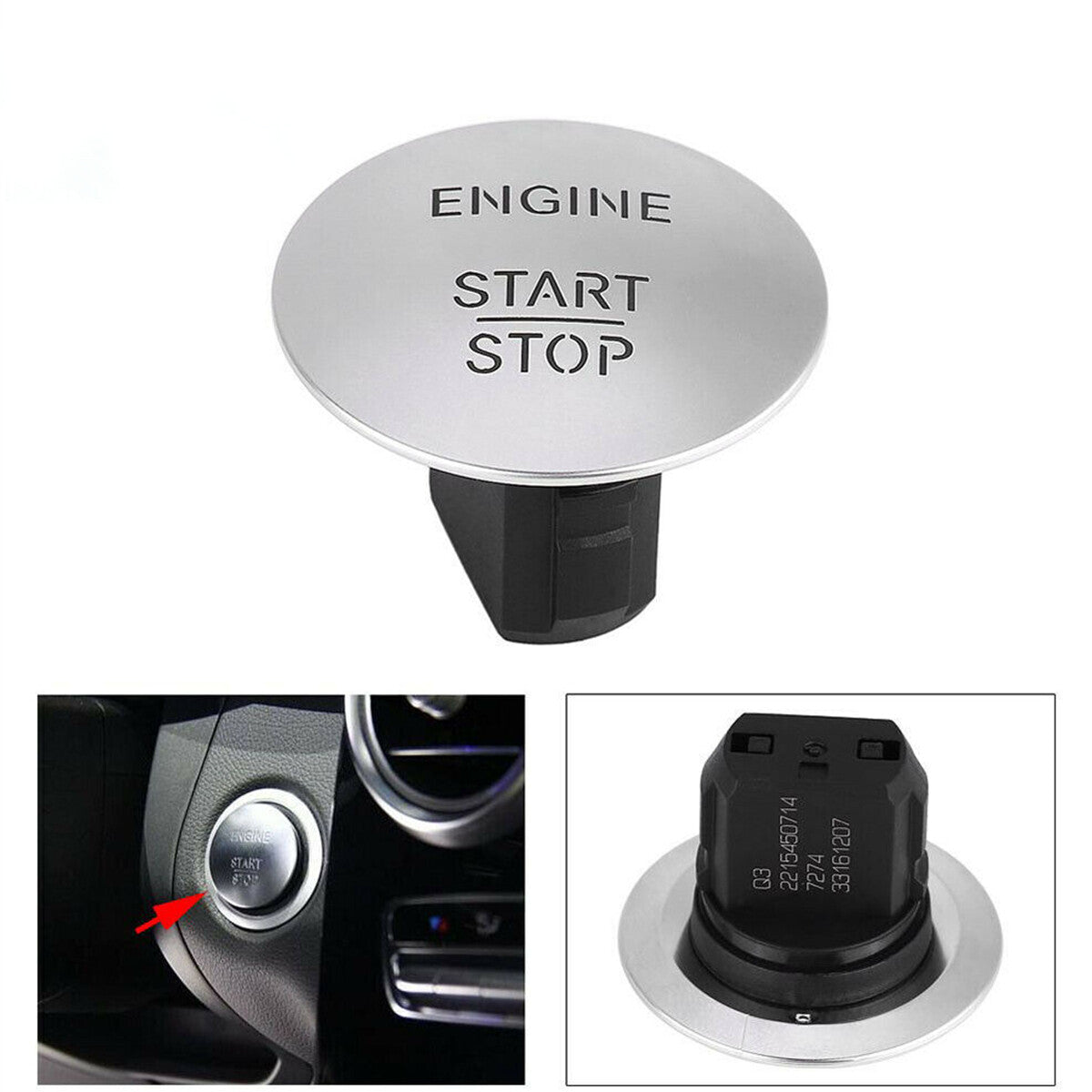 New For Mercedes-Benz To Start Button Keyless Go Engine Start Stop Push Button