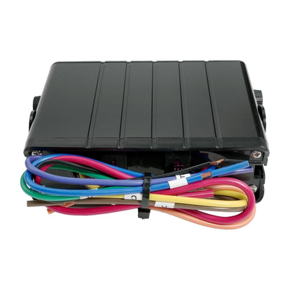 6-Gang 12V Rocker Switch Box 40 Amp Max with SPST On/Off &12 AWG Wires