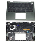 New Palmrest Backlit Keyboard Green 0VJ2PX For Dell Inspiron 14 5410 7415 2-in-1