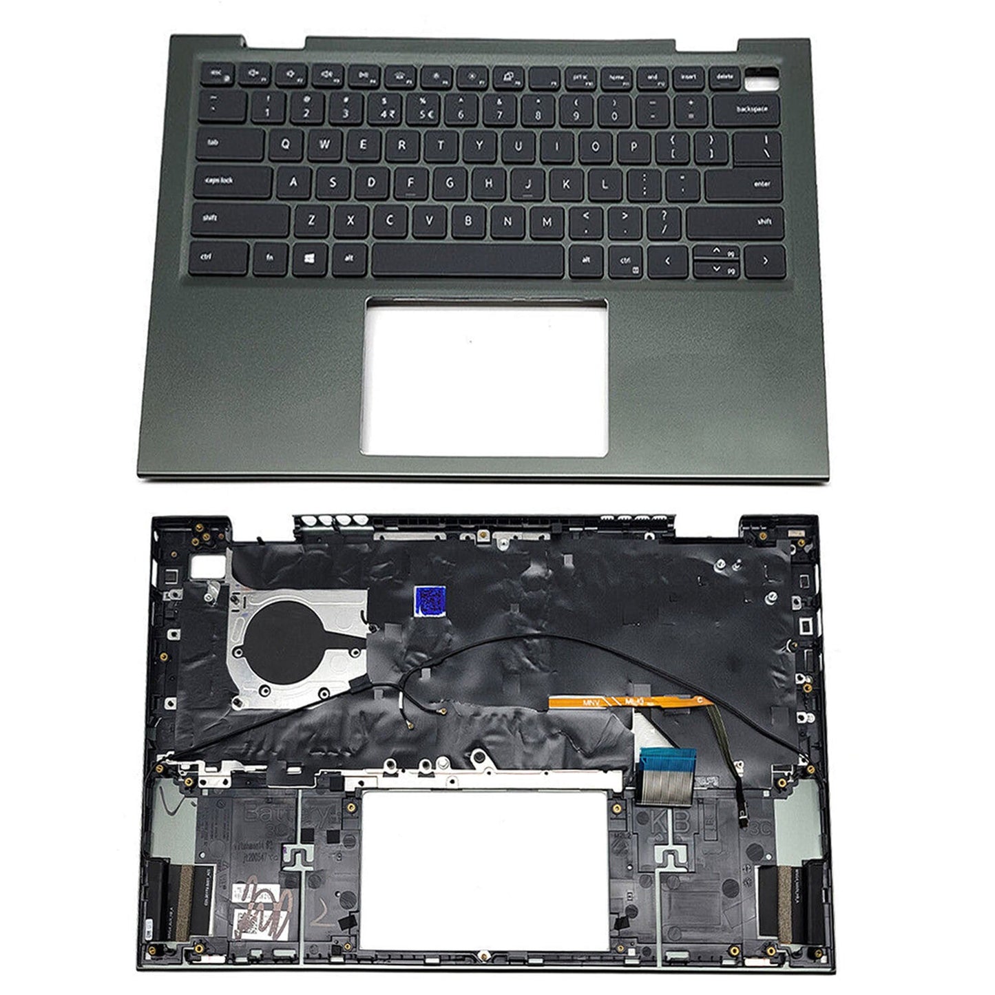 New Palmrest Backlit Keyboard Green 0VJ2PX For Dell Inspiron 14 5410 7415 2-in-1