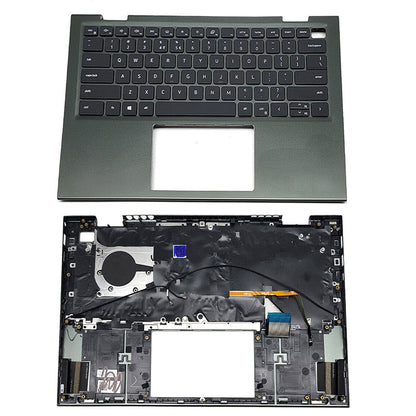 New Palmrest Backlit Keyboard Green 0VJ2PX For Dell Inspiron 14 5410 7415 2-in-1