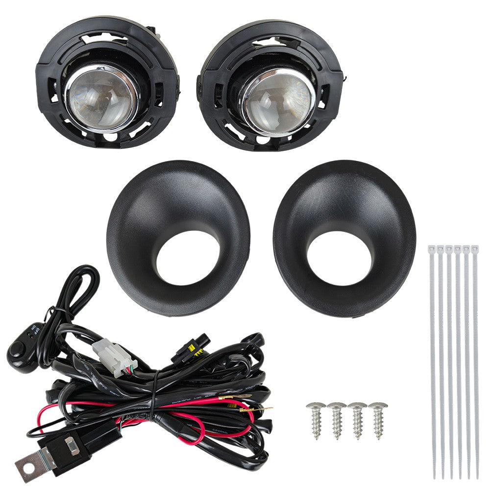 For 15-23 Dodge Challenger Bumper Fog Lights Driving Lamps Pair w/Wiring Switch