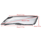 For 2012-2015 Audi A7 S7 RS7 Left & Right Front Headlights Headlamps Lens Covers